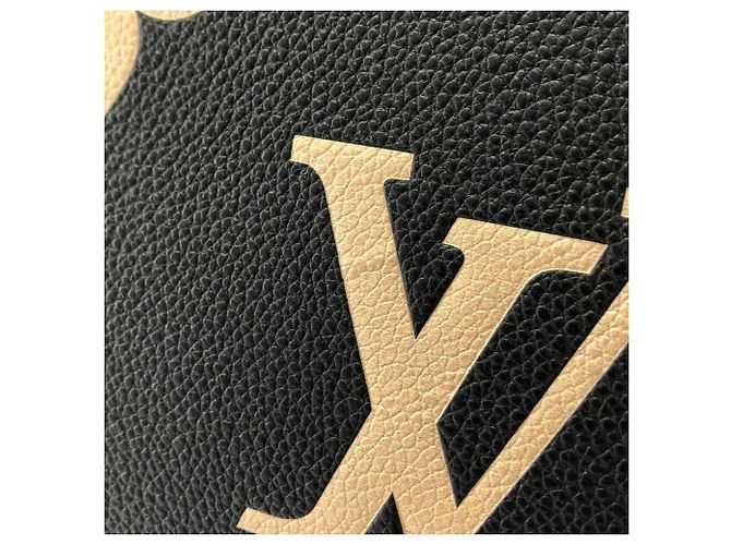 Borsa Louis Vuitton Bicolor Monogram Empreinte OnTheGo MM Nero Multicolore Beige - vista 5