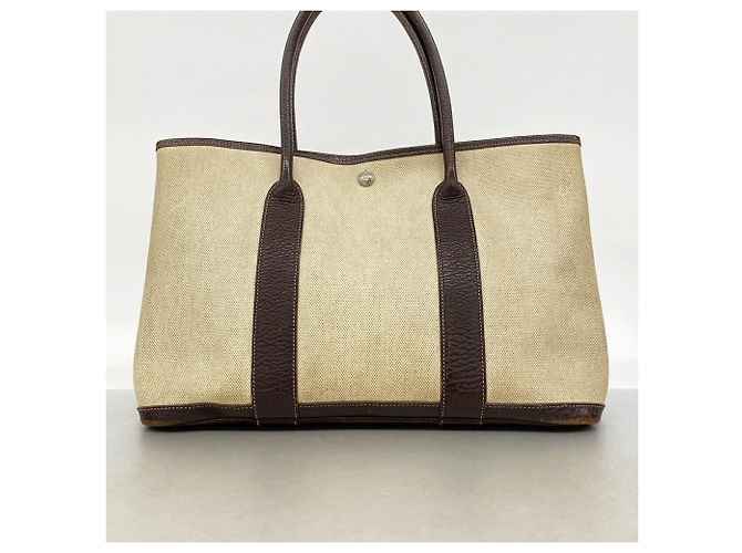 Hermès Borsa Tote Hermes Garden PM Marrone - vista 10