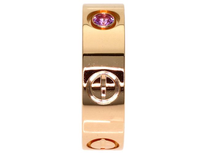 Cartier Love Ring in Pink Gold with Pink Sapphire - view 3