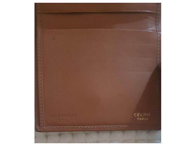 Céline Celine Triomphe Canvas and Leather Wallet Brown Monogram - view 5