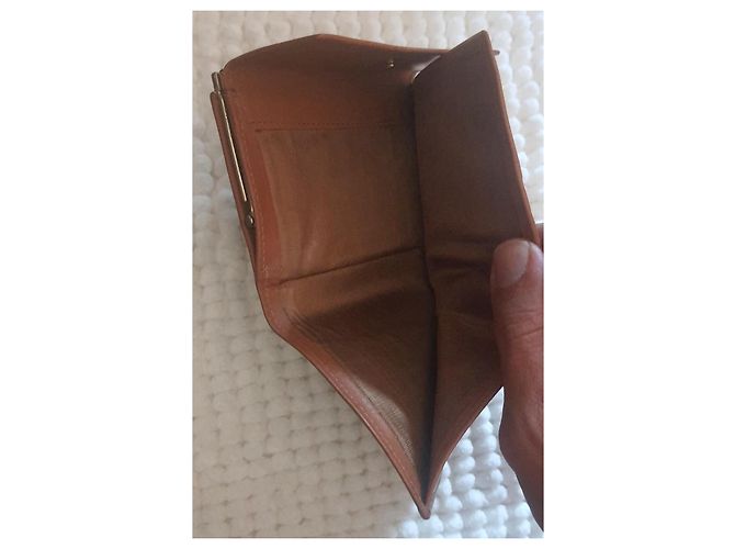 Céline Celine Triomphe Canvas and Leather Wallet Brown Monogram - view 6