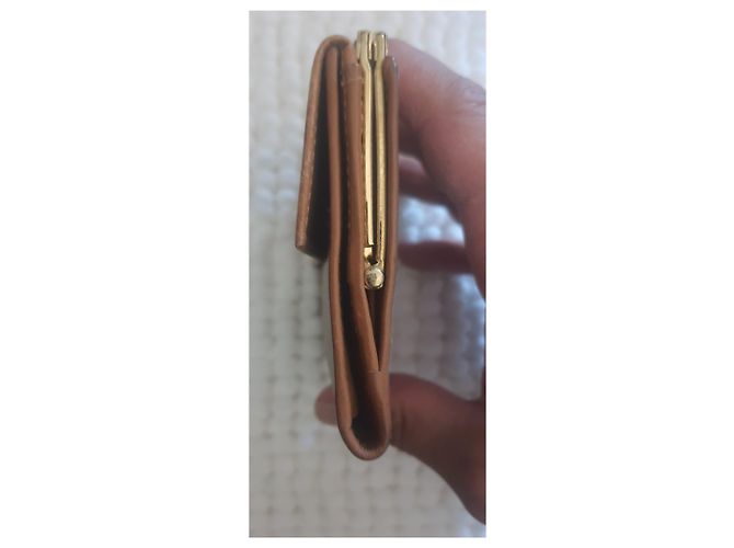 Céline Celine Triomphe Canvas and Leather Wallet Brown Monogram - view 8