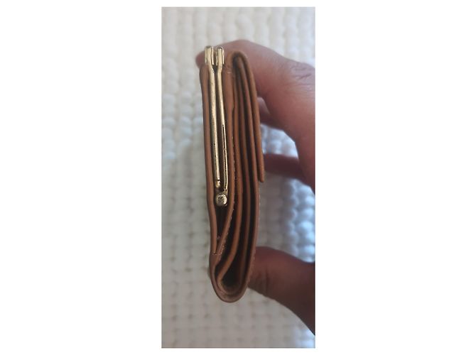 Céline Celine Triomphe Canvas and Leather Wallet Brown Monogram - view 9