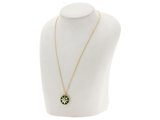 Collana Christian Dior Dior Rose des Vents Medium in malachite e diamanti - vista 4