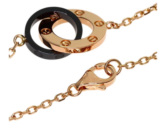 Bracciale Cartier Love Circle in ceramica nera e diamanti - vista 3