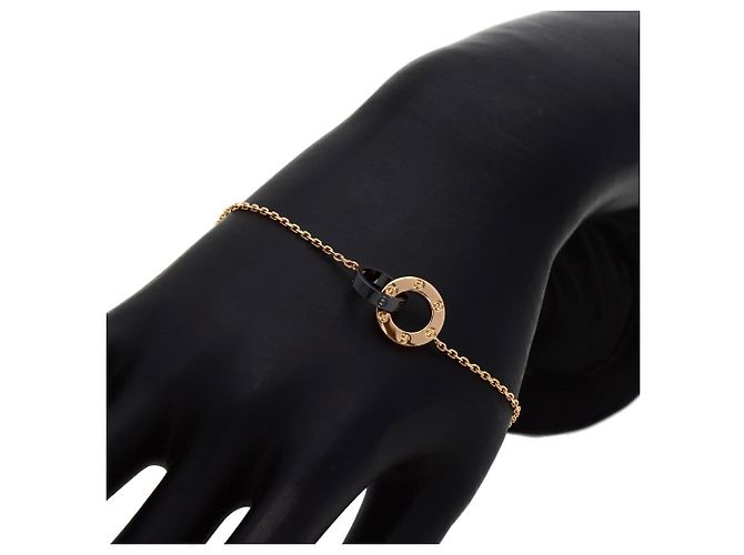 Bracciale Cartier Love Circle in ceramica nera e diamanti - vista 5