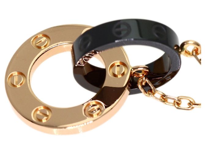 Bracciale Cartier Love Circle in ceramica nera e diamanti - vista 6