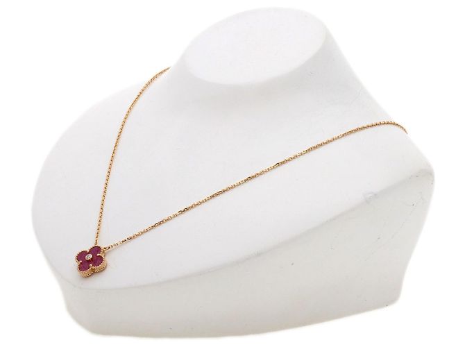 Collana Vintage Alhambra Van Cleef & Arpels in Oro Rosa 18K - vista 4