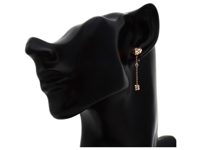 Pendientes transformables asimétricos Chanel Camellia de diamantes - vista 4