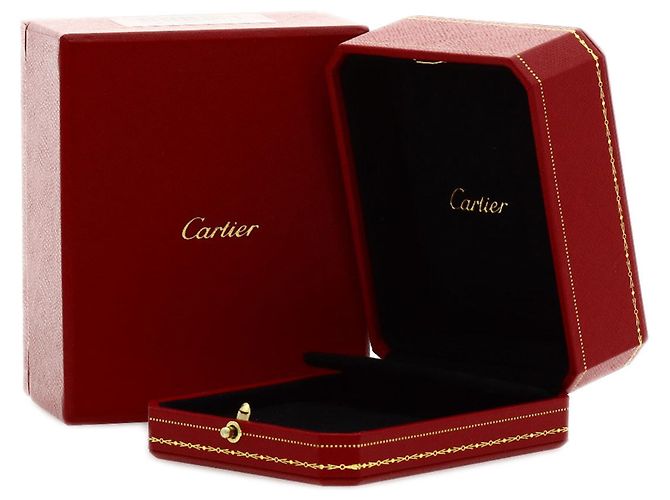 Orecchini lunghi Cartier Trinity in oro 18K - vista 8