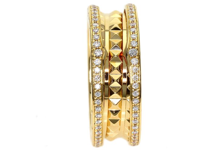 Bulgari Bvlgari B-zero1 Rock Edge Diamond Ring mit 2 Bändern - Ansicht 3