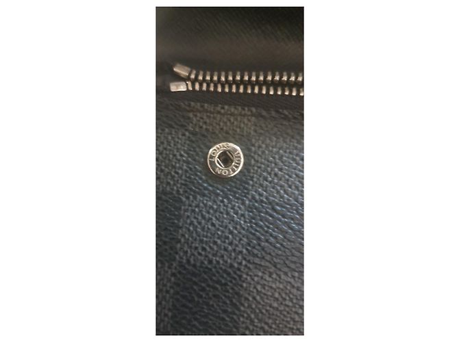 Cartera Louis Vuitton Damier Graphite Canvas con cadena Negro - vista 6