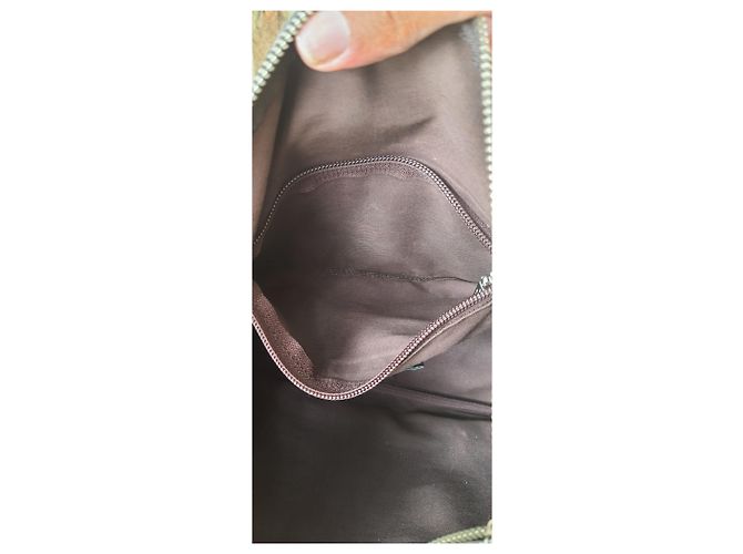 Borsa a tracolla Burberry Black Label in tela Marrone Bianco Blu Beige - vista 10