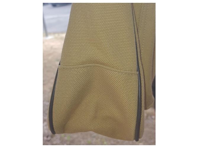 Borsa a tracolla Burberry Black Label in tela Marrone Bianco Blu Beige - vista 6