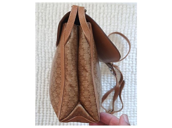 Céline Celine Triomphe Monogram Schultertasche Braun - Ansicht 10
