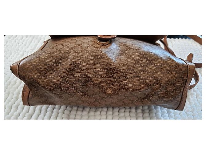 Céline Celine Triomphe Monogram Schultertasche Braun - Ansicht 11