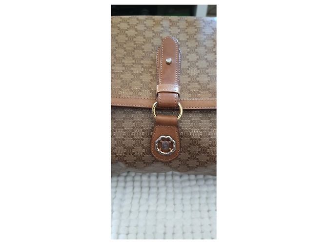 Céline Celine Triomphe Monogram Schultertasche Braun - Ansicht 12