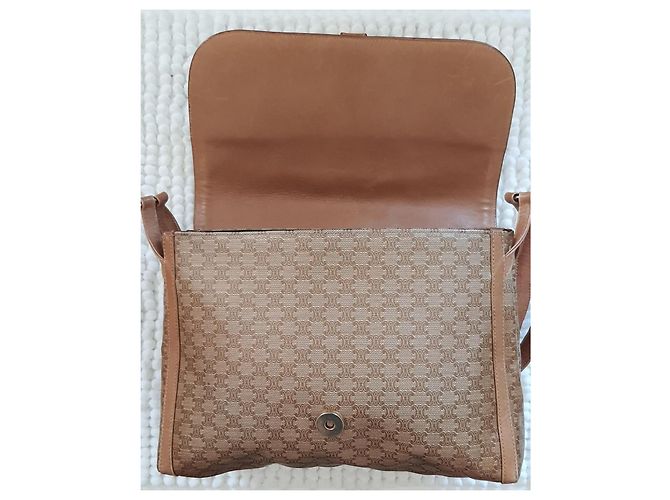 Céline Celine Triomphe Monogram Schultertasche Braun - Ansicht 3