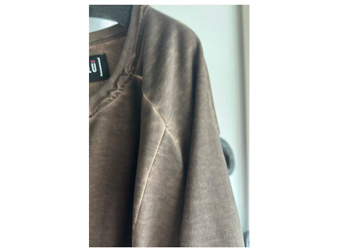 Munthe Plus Simonsen Sudadera corta PLU marrón efecto tie-dye Castaño Marrón oscuro - vista 5
