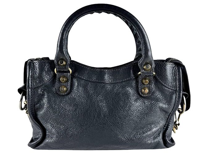 Borsa Balenciaga Classic Mini City Marrone - vista 3