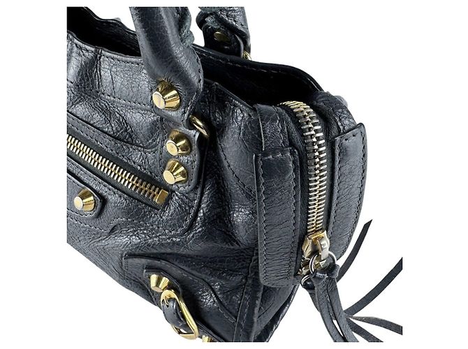 Borsa Balenciaga Classic Mini City Marrone - vista 5