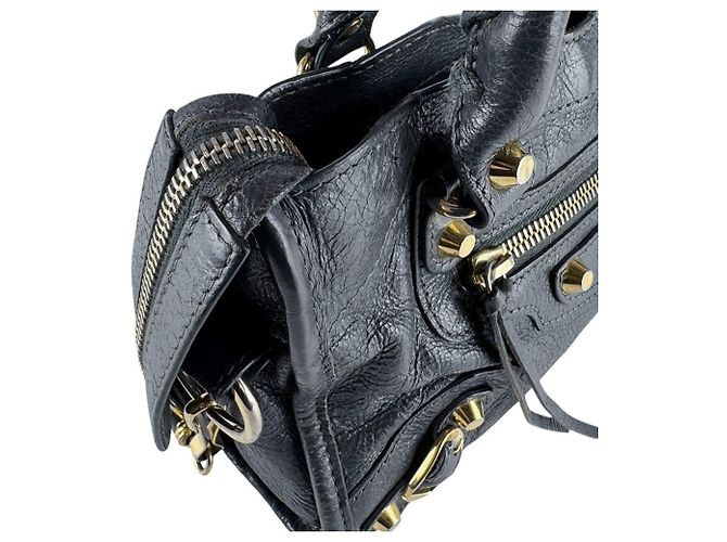 Borsa Balenciaga Classic Mini City Marrone - vista 6