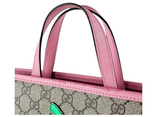 Borsa Gucci GG Supreme Canvas Marrone Rosa - vista 10