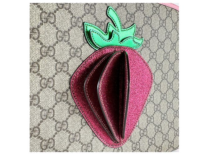 Borsa Gucci GG Supreme Canvas Marrone Rosa - vista 11