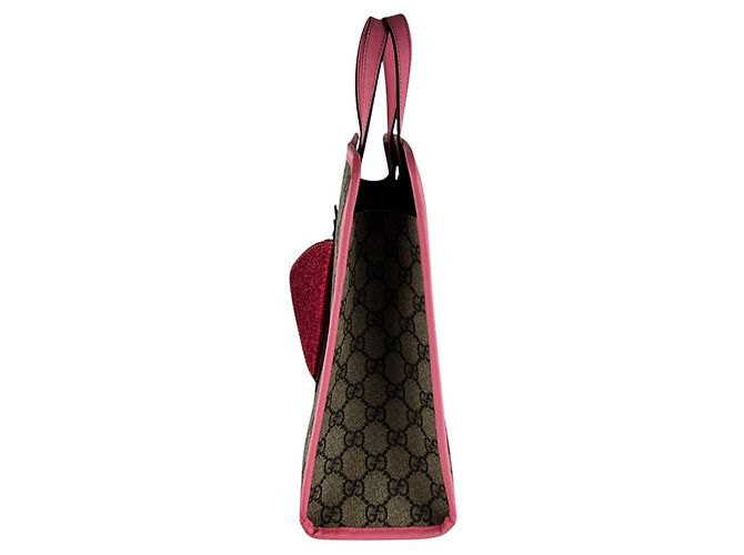 Borsa Gucci GG Supreme Canvas Marrone Rosa - vista 2