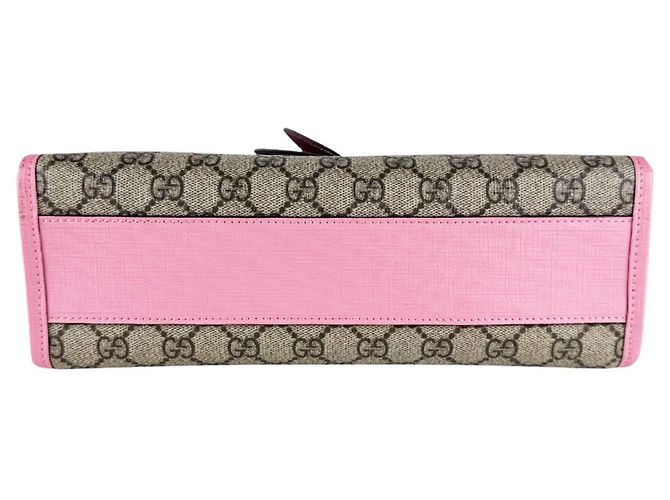 Borsa Gucci GG Supreme Canvas Marrone Rosa - vista 3