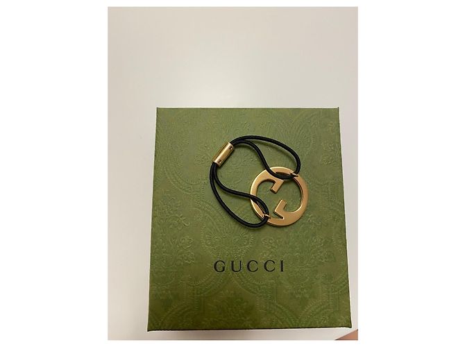 Gucci Blondie Elastico per Capelli in Corda e Oro Motivo GG D'oro - vista 3