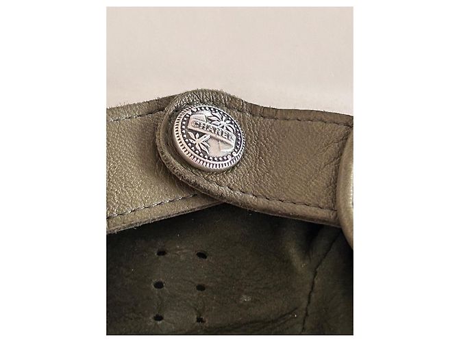 Guanti da guida Chanel Beige Verde scuro - vista 4