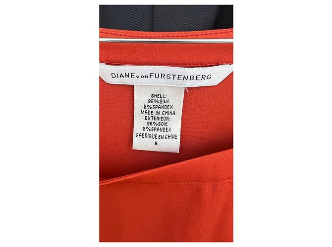 Top de mezcla de seda naranja Diane von Furstenberg - vista 2
