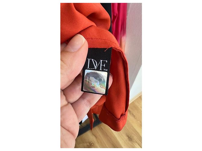 Top de mezcla de seda naranja Diane von Furstenberg - vista 3