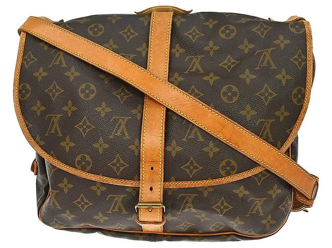 Louis Vuitton Saumur Monogram 35 Marrone - vista 2