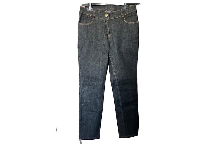 Kenzo Kids Jeans mit gesticktem Auge Dunkelblau - Ansicht 2