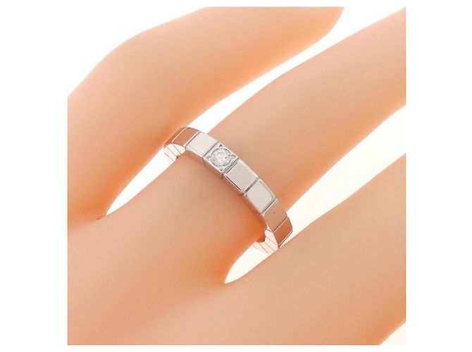 Anello Cartier Lanieres 1P in oro bianco - vista 5