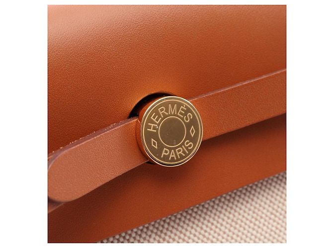 Hermès Borsa a tracolla Hermes Herbag Zip Mini Marrone Crudo - vista 6
