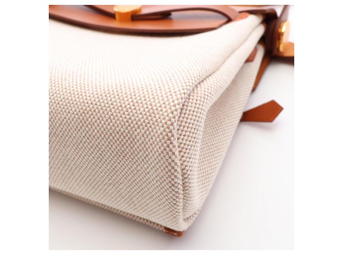 Hermès Borsa a tracolla Hermes Herbag Zip Mini Marrone Crudo - vista 7