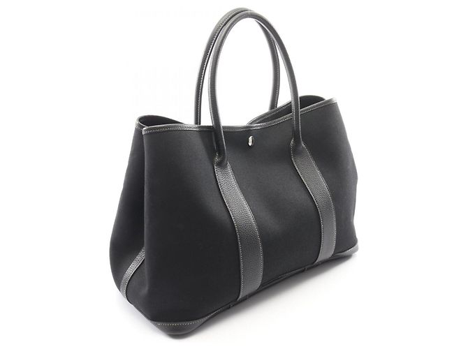Hermès Borsa Tote Hermes Garden Party PM Nero - vista 2