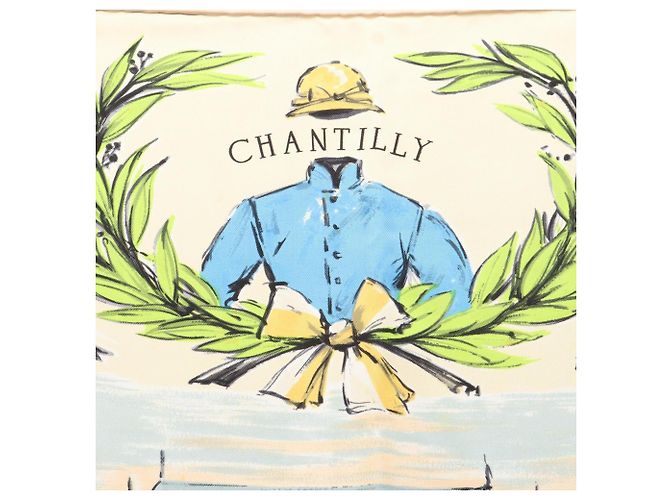 Hermès Hermes Carre 90 Seidentuch Chantilly Mehrfarben Roh - Ansicht 4