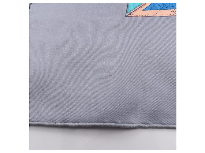 Hermès Foulard Hermes Carre 90 Correspondance Marrone Multicolore - vista 6