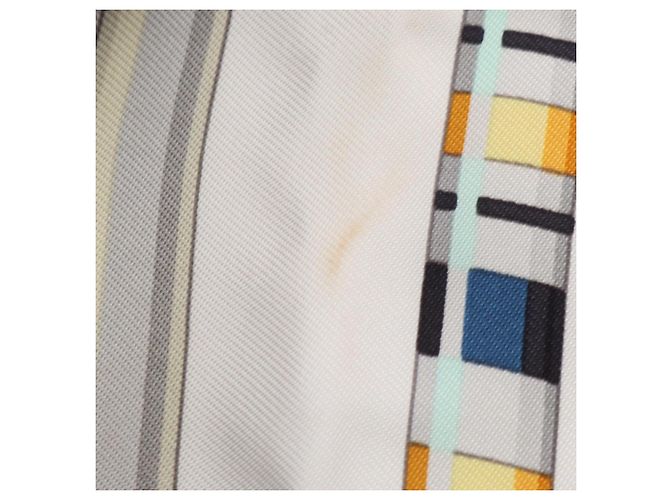 Hermès Hermes Carre 90 Les Cannes Seidentuch Weiß Mehrfarben - Ansicht 5