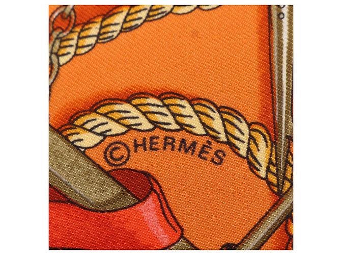Hermès Hermes Petit Carré 45 MUSEE Schal Orange - Ansicht 2