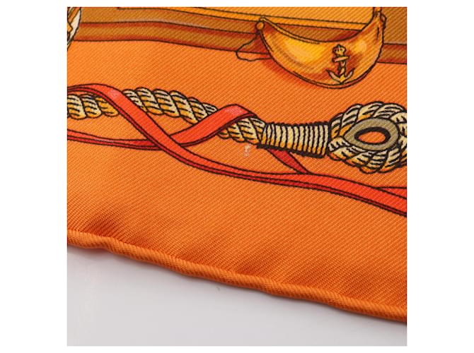 Hermès Hermes Petit Carré 45 MUSEE Schal Orange - Ansicht 7