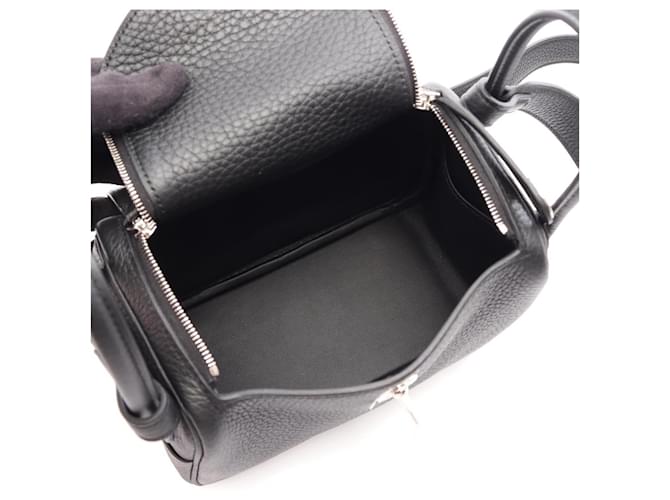Hermès Borsa a tracolla Hermes Lindy Mini Nero - vista 3