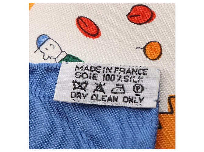Hermès Foulard Hermes Carre 90 RETOUR A LA TERRE Blu Multicolore - vista 3