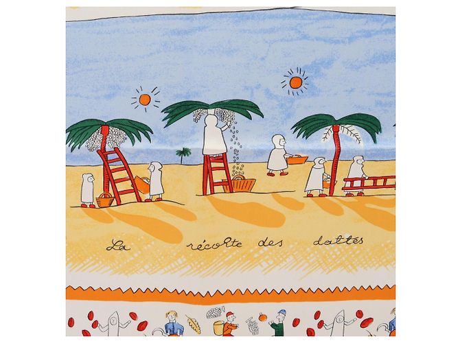 Hermès Foulard Hermes Carre 90 RETOUR A LA TERRE Blu Multicolore - vista 4