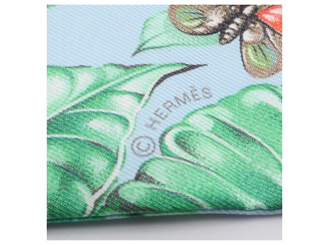 Hermès Hermes Twilly Equateur Seidentuch Blau Mehrfarben - Ansicht 4