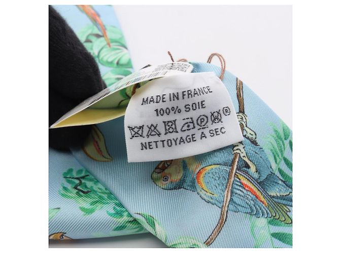 Hermès Hermes Twilly Equateur Seidentuch Blau Mehrfarben - Ansicht 5